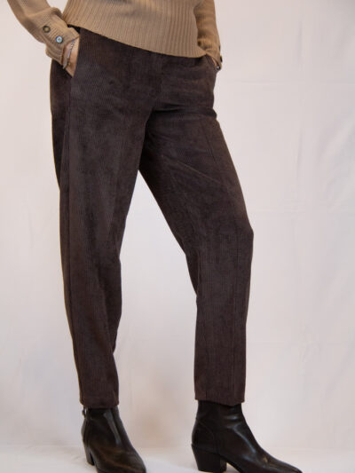 Pantalone velluto colore moro