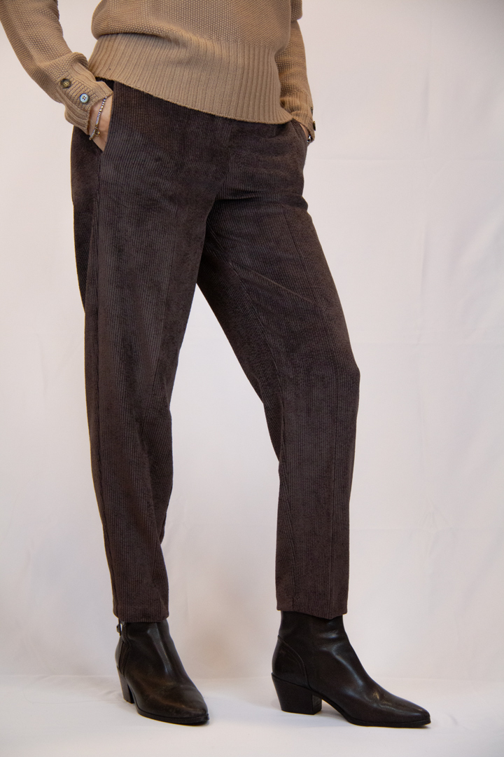 Pantalone velluto colore moro