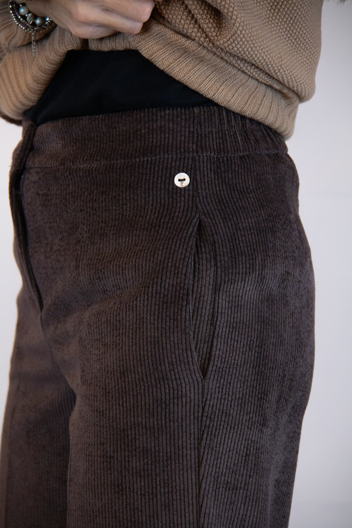 Pantalone velluto colore moro - immagine 5