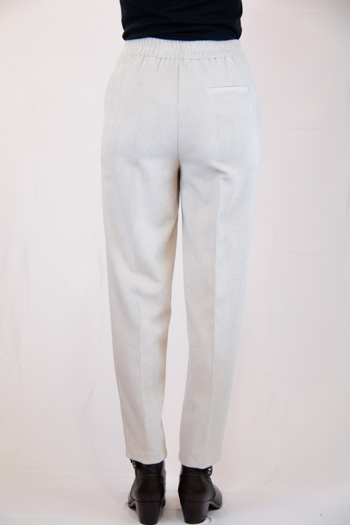 Pantalone velluto colore panna - immagine 6