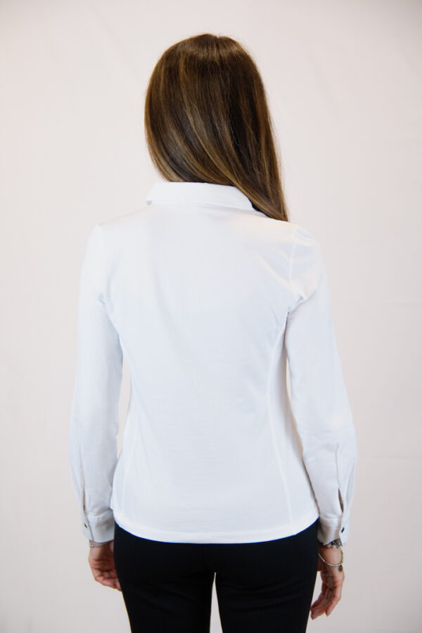Camicia bianca fantasia artistica - immagine 5
