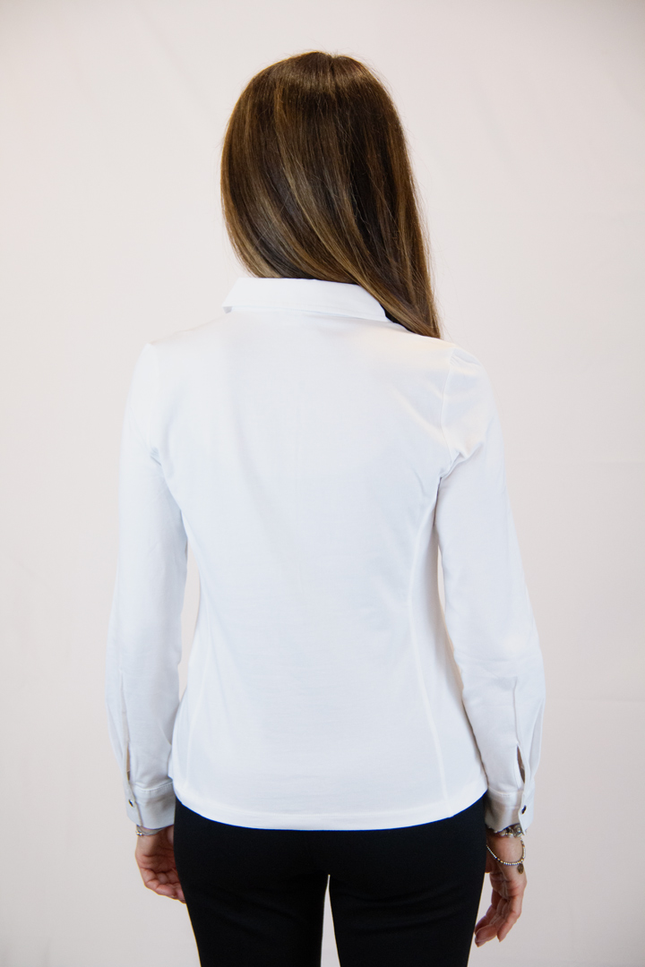 Camicia bianca fantasia artistica - immagine 5