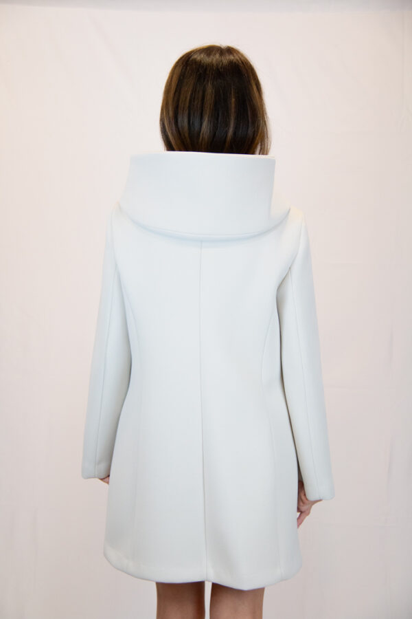Cappotto panna tessuto scuba - immagine 4