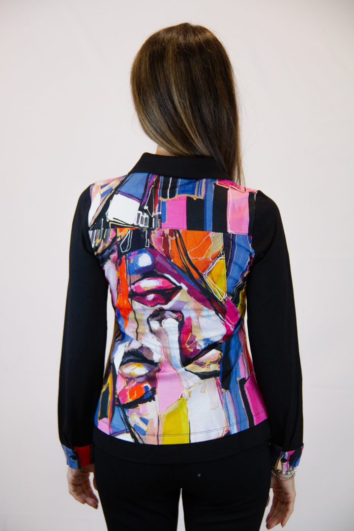 Camicia scollo V artistica - immagine 7