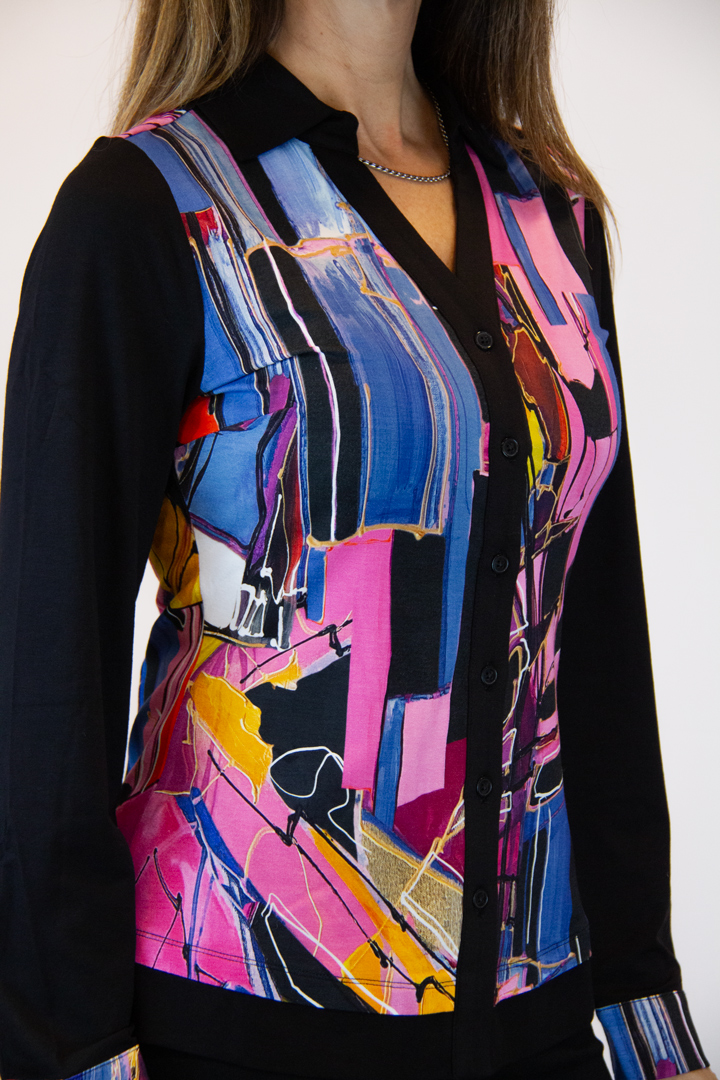 Camicia scollo V artistica - immagine 5