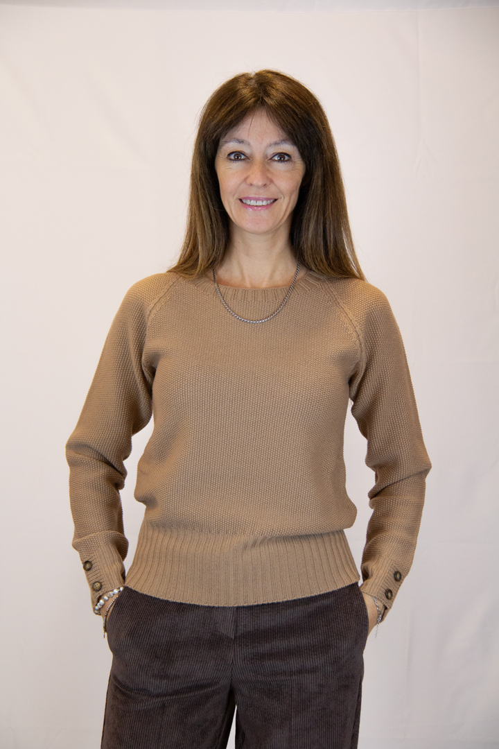 Maglia pura lana vergine colore crema - immagine 2