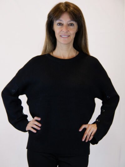 maglia nera donna casual