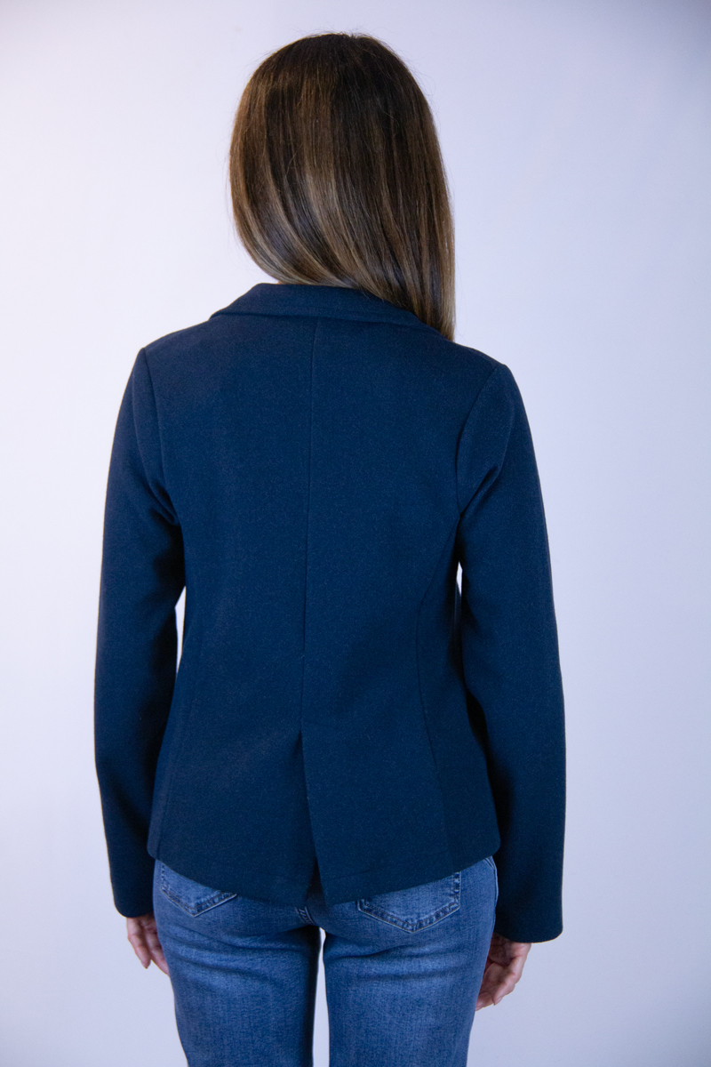 Giacca blu in caldo tessuto elasticizzato - immagine 6