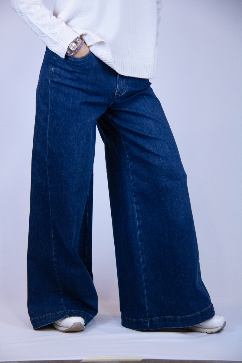Jeans baggy blu donna
