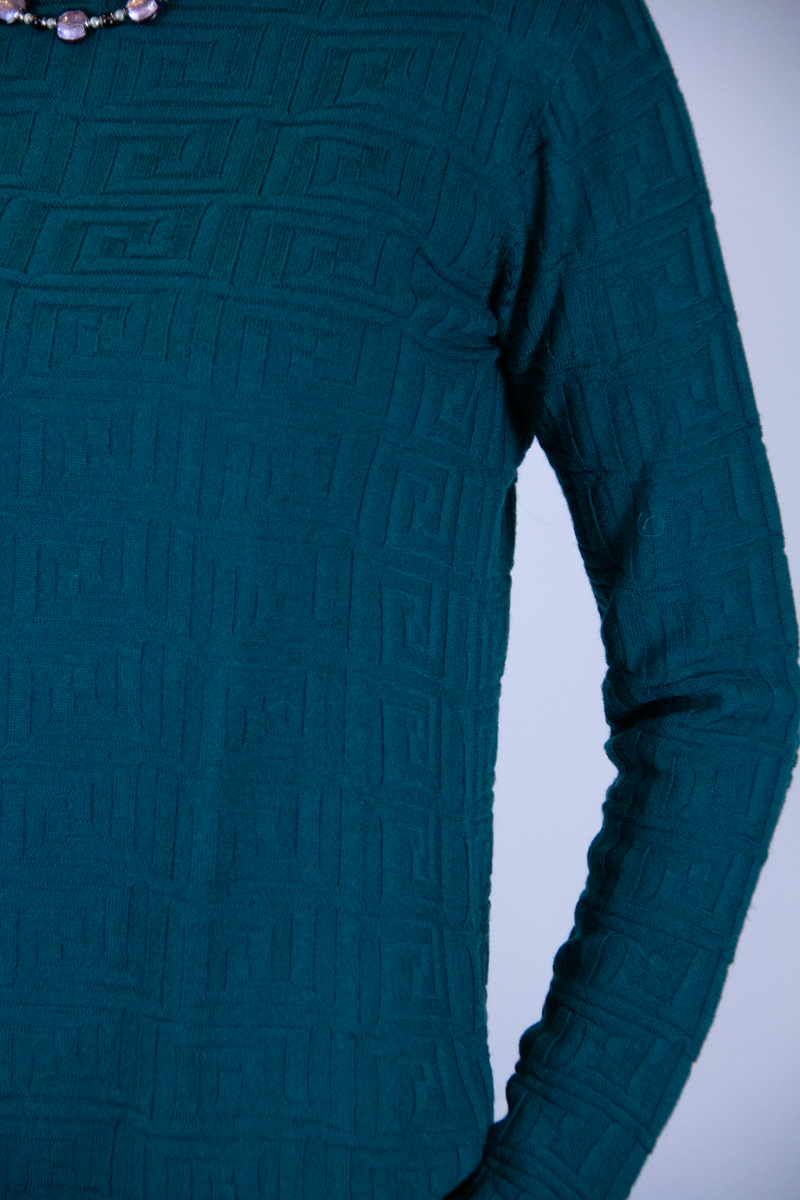 Maglia pura lana merinos verde Gucci - immagine 3