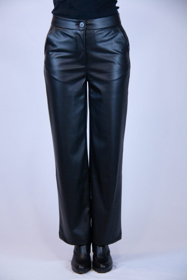 Pantalone ecopelle nero donna Dolcezza - immagine 2
