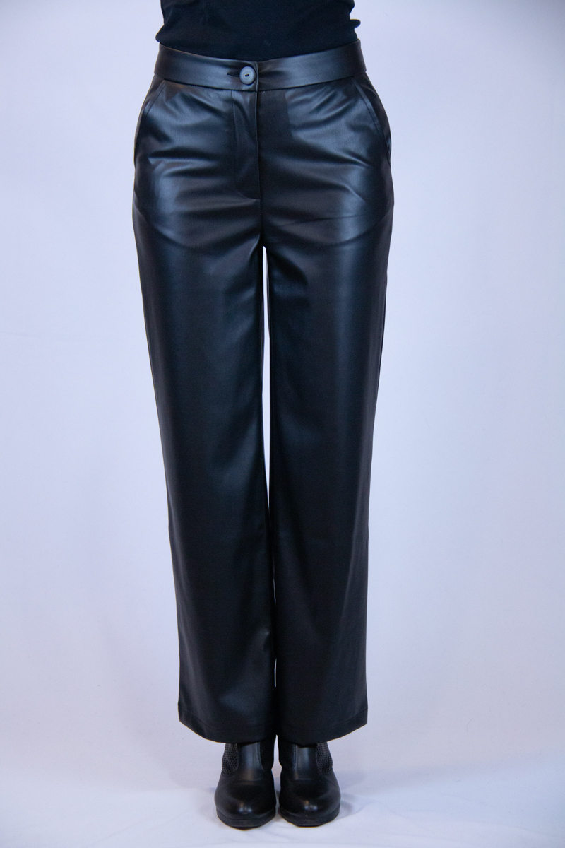 Pantalone ecopelle nero donna Dolcezza - immagine 2