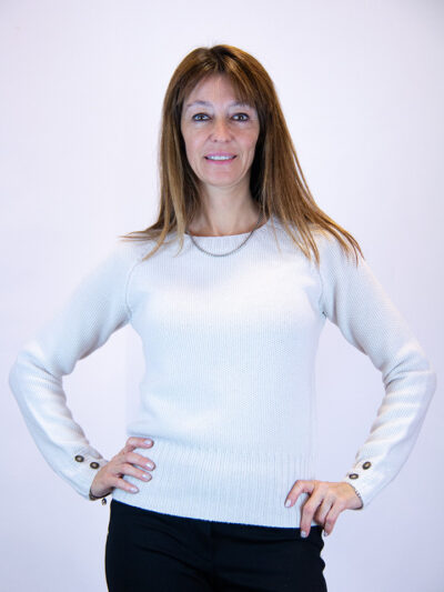 Maglia in pura lana vergine colore panna