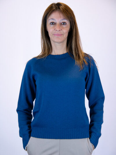 Maglia bluette in lana merinos