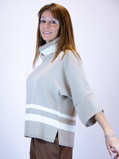 Maglia boxy in misto lana