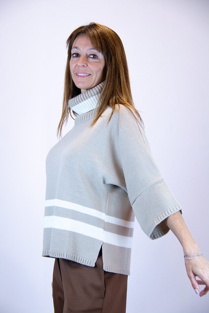 Maglia boxy in misto lana