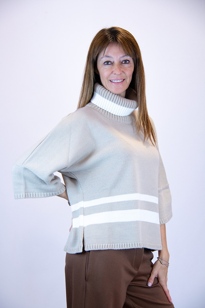 Maglia boxy in misto lana - immagine 2